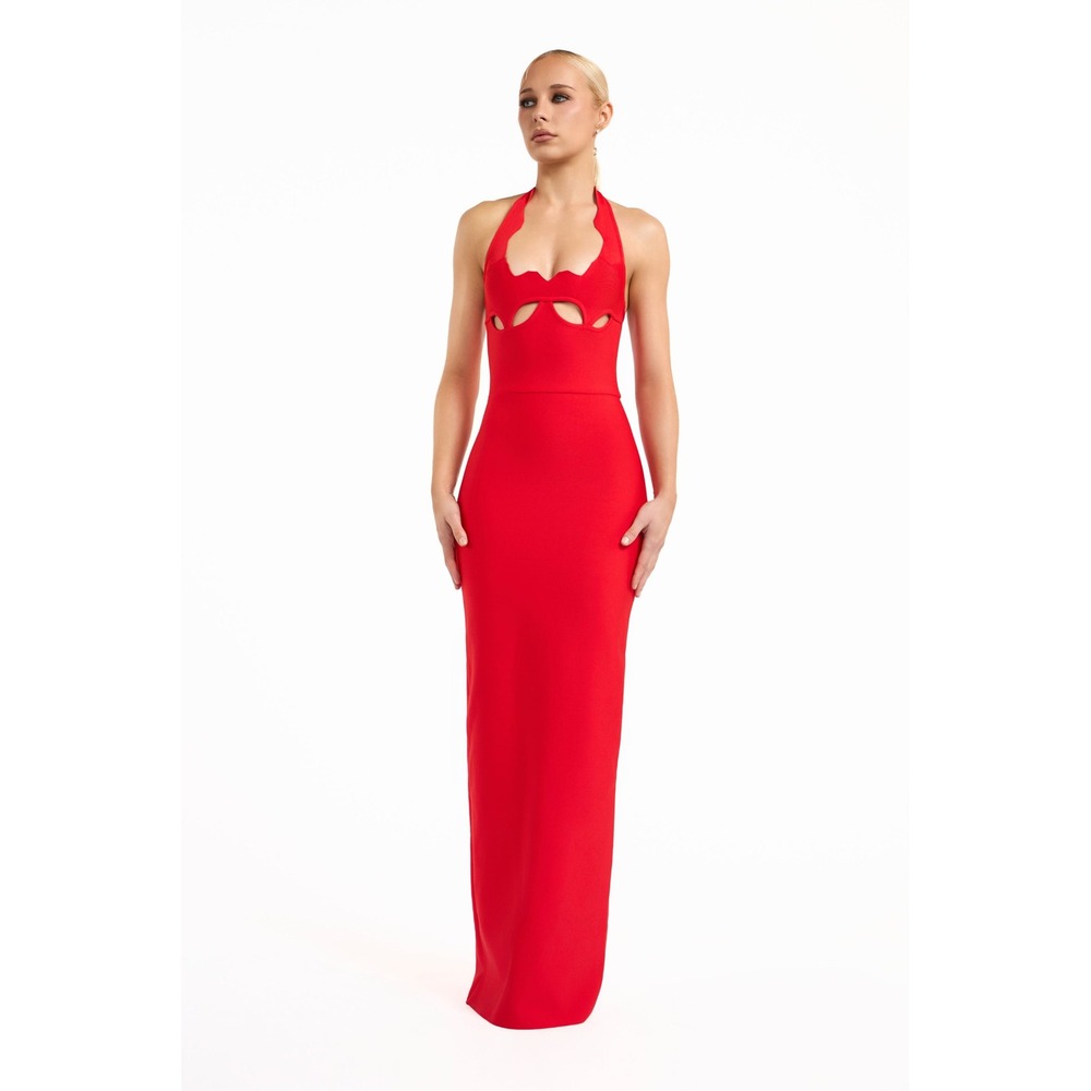 YG‎ Collection Gianna Halter Gown Red Medium New With Tags